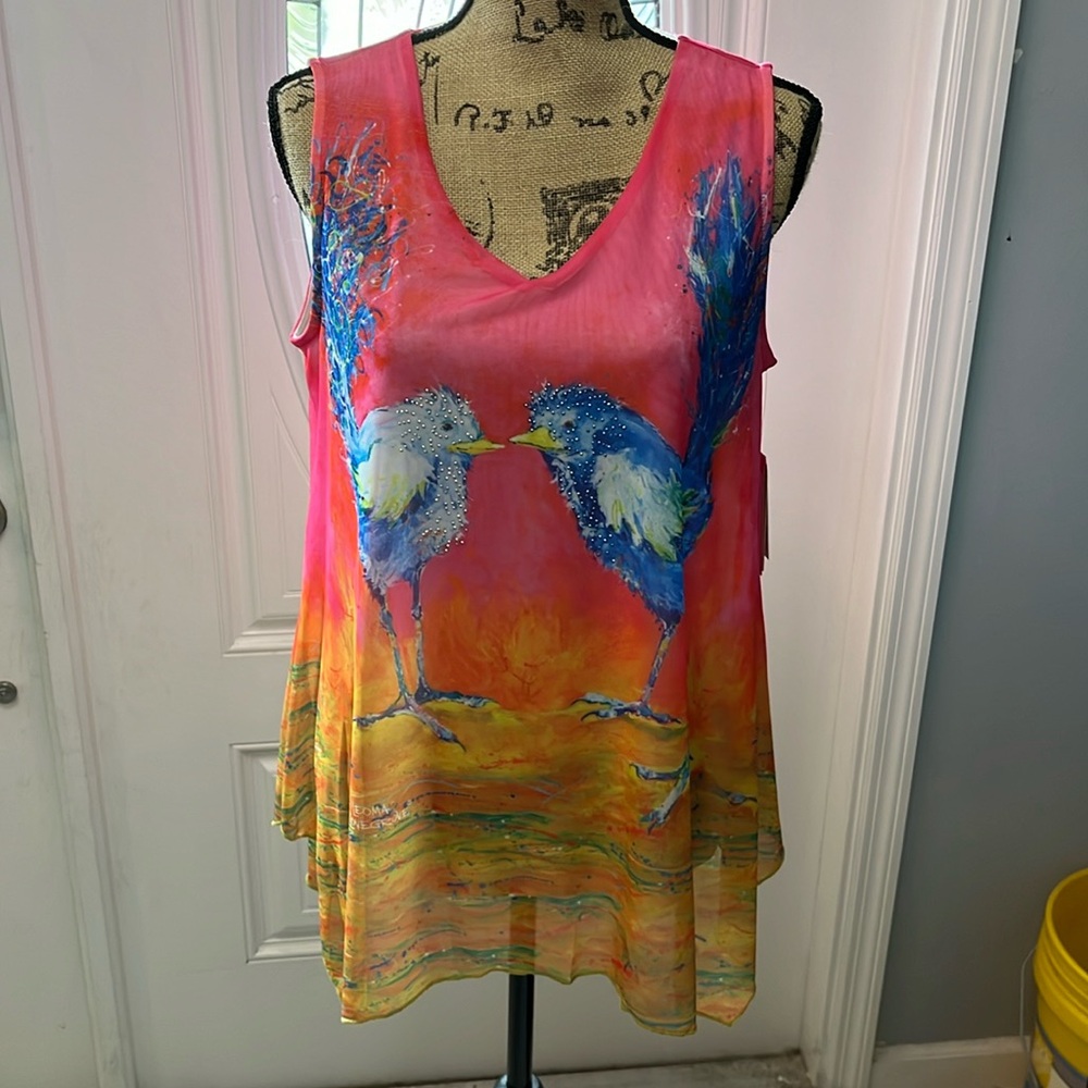 Tropical blouse size Large